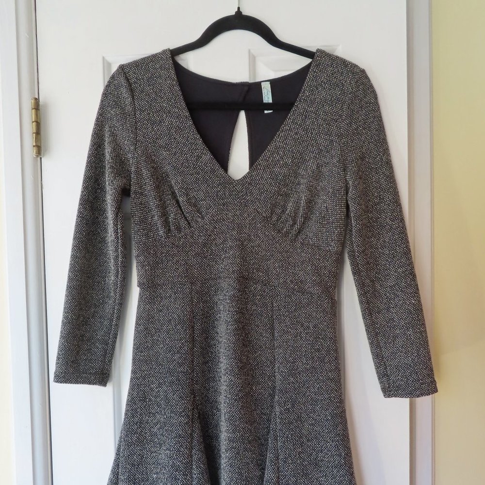 Free People Gray Knit Flare Dress